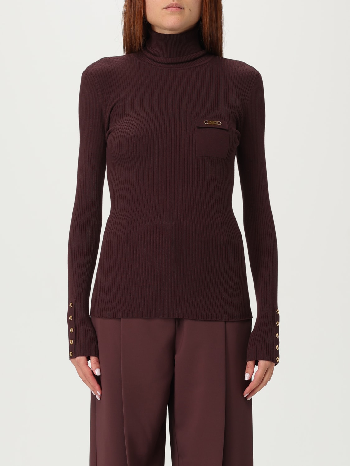 ELISABETTA FRANCHI SWEATER: Sweater woman Elisabetta Franchi, Wine - Img 1