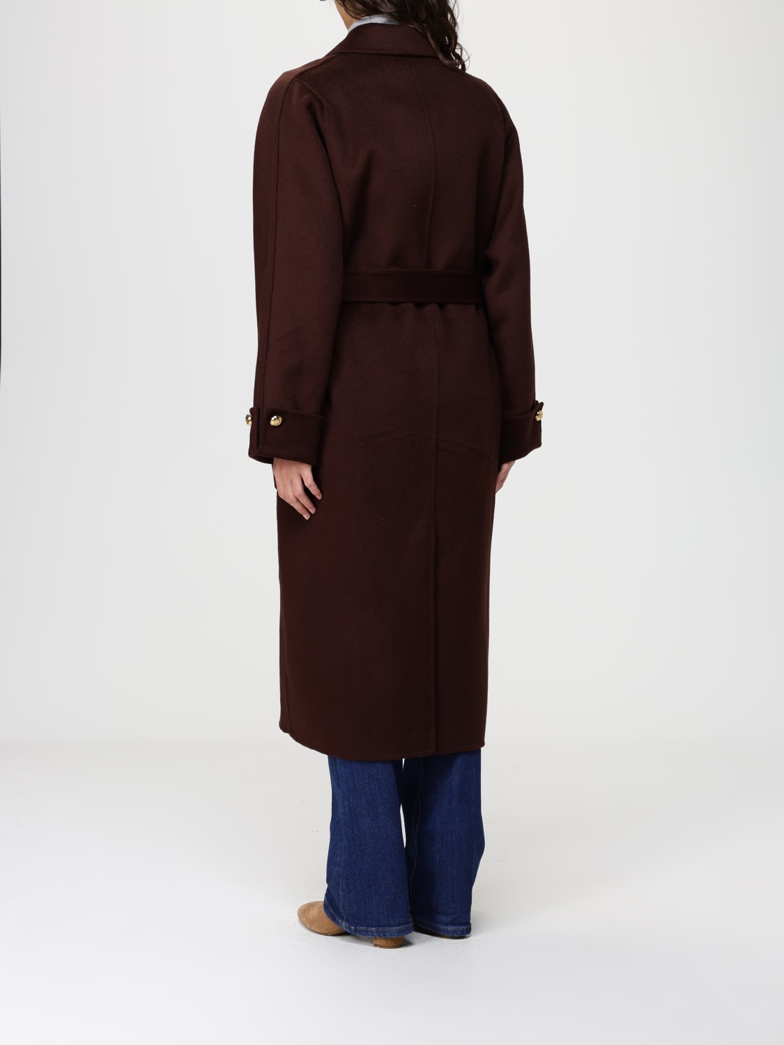 ELISABETTA FRANCHI ABRIGO: Abrigo mujer Elisabetta Franchi, Café - Img 2