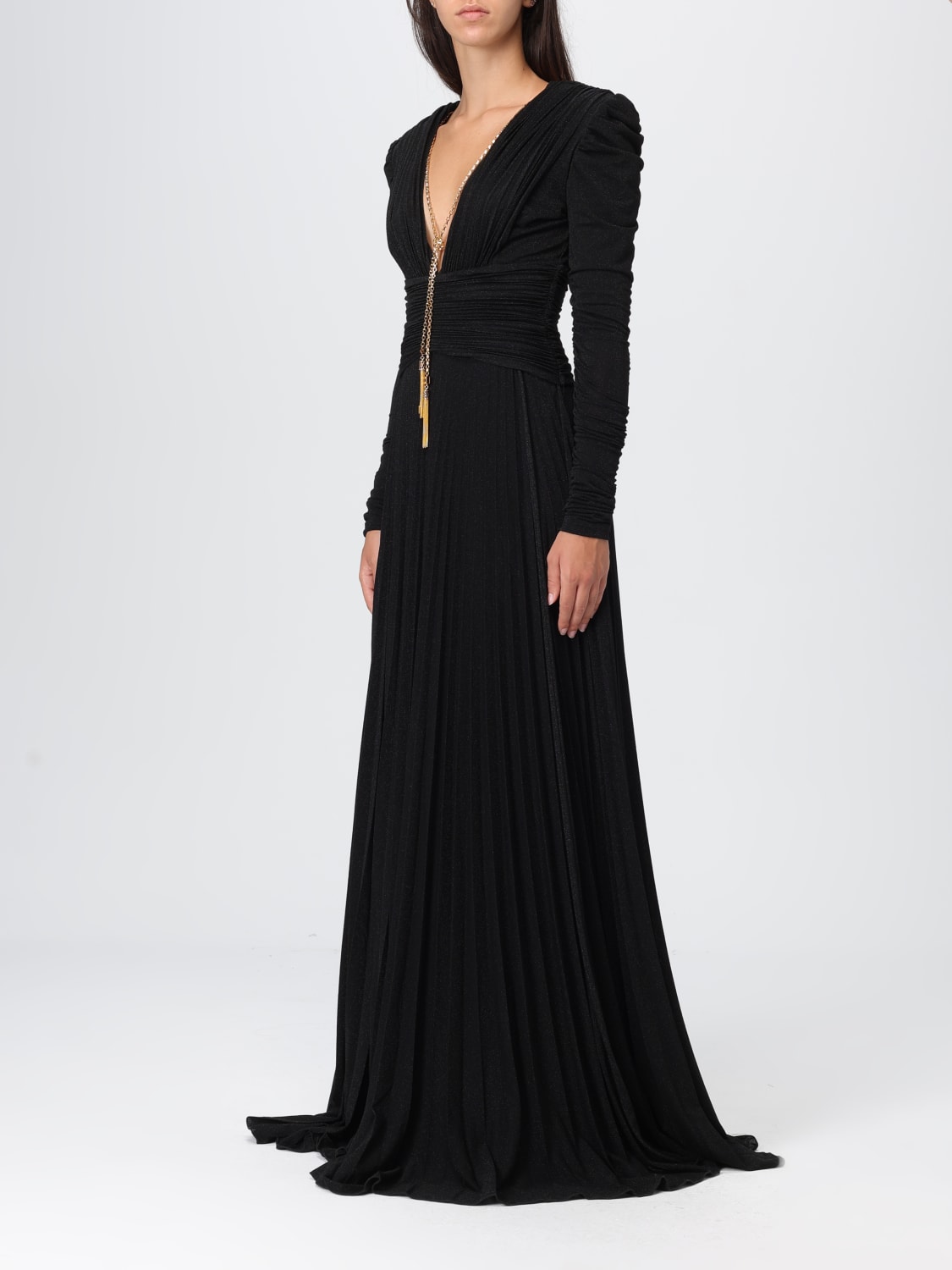 ELISABETTA FRANCHI ABITO: Abito Elisabetta Franchi in jersey lurex , Nero - Img 3