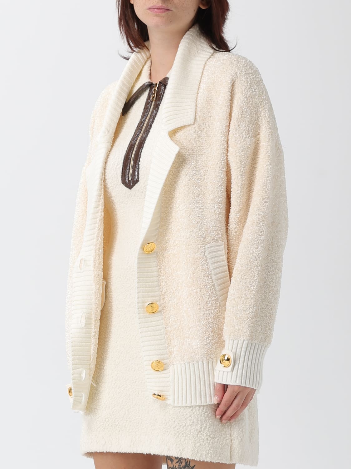 ELISABETTA FRANCHI SWEATER: Sweater woman Elisabetta Franchi, Milk - Img 3