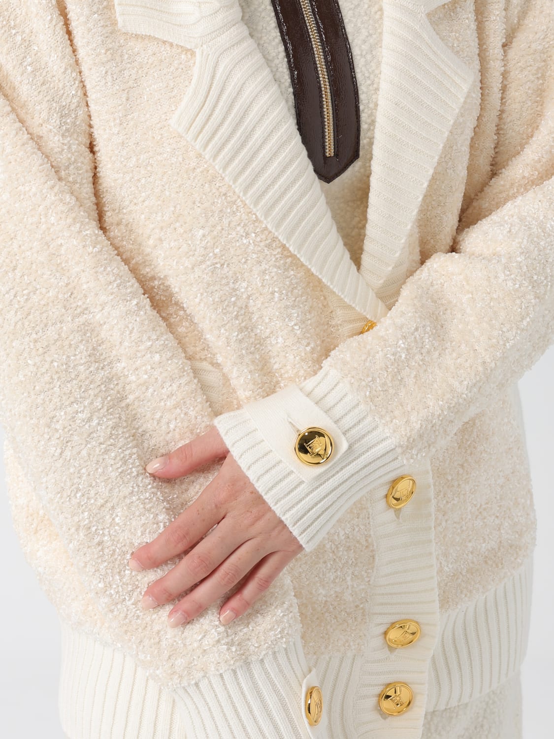 ELISABETTA FRANCHI SWEATER: Sweater woman Elisabetta Franchi, Milk - Img 4