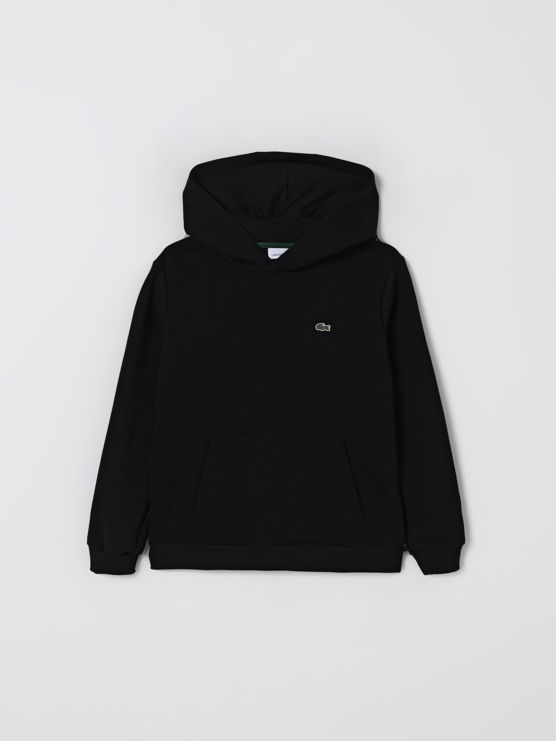 LACOSTE MAGLIA: Felpa con cappuccio in cotone organico Lacoste, Nero - Img 1