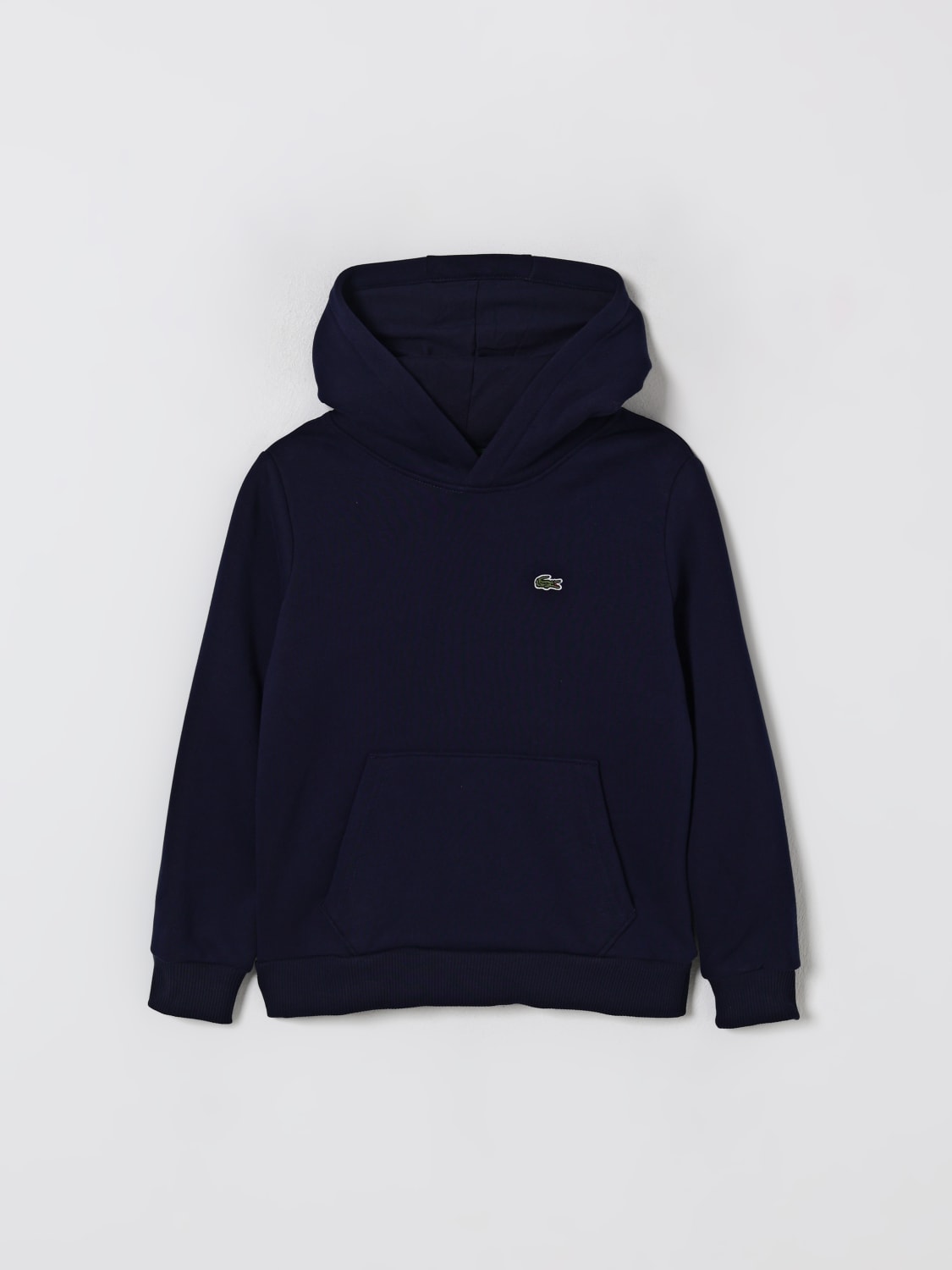 LACOSTE MAGLIA: Felpa con cappuccio in cotone organico Lacoste, Blue Navy - Img 1