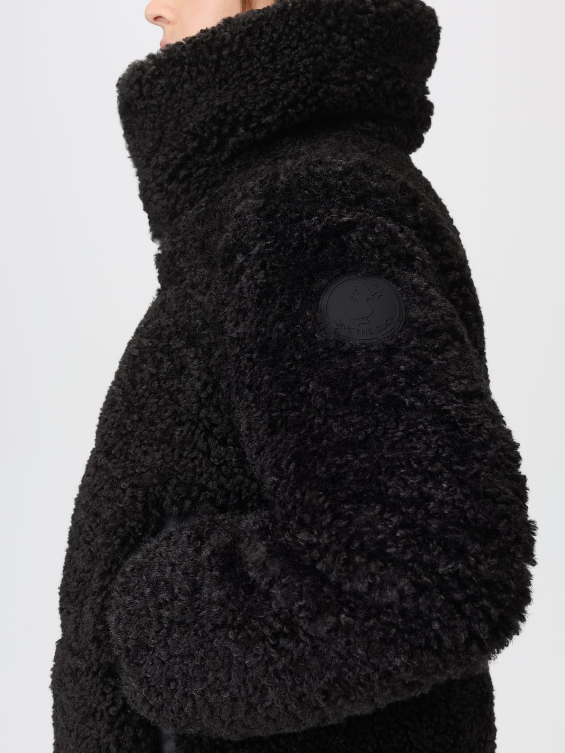 SAVE THE DUCK 皮草: 外套 女士 Save The Duck, 黑色 - Img 4