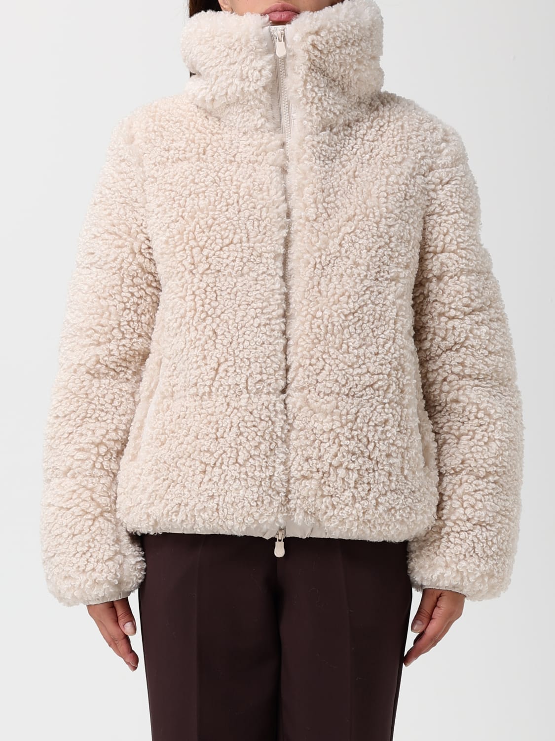 SAVE THE DUCK FUR COAT: Jacket woman Save The Duck, Ivory - Img 1