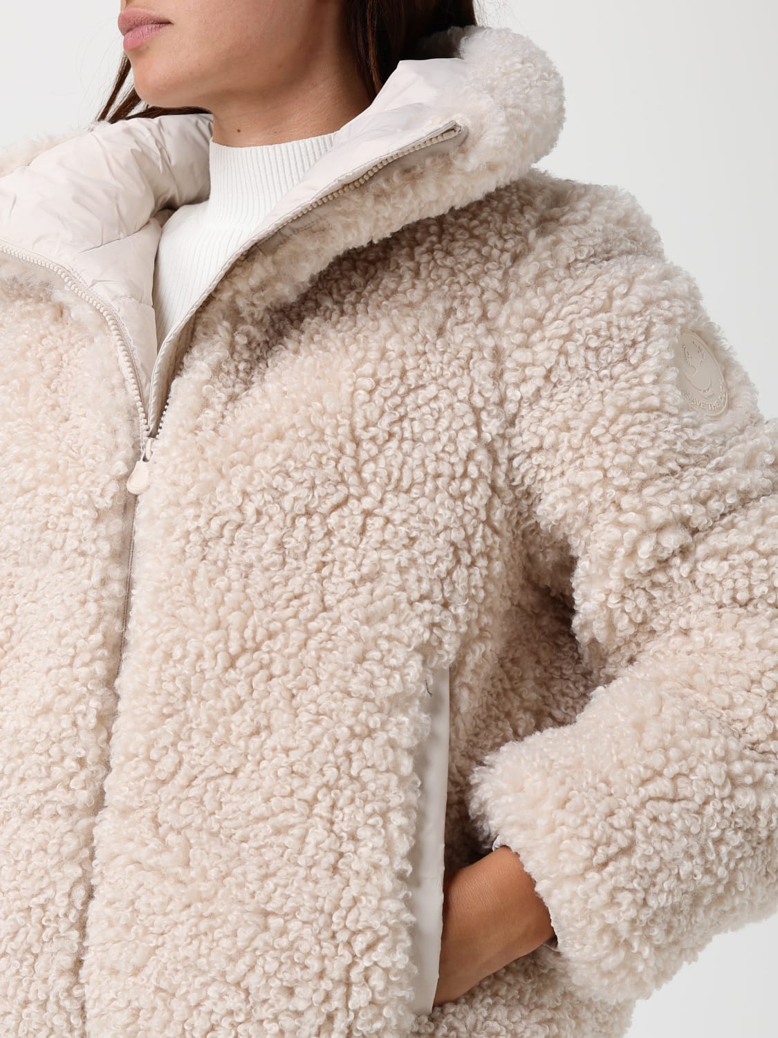 SAVE THE DUCK FUR COAT: Jacket woman Save The Duck, Ivory - Img 4