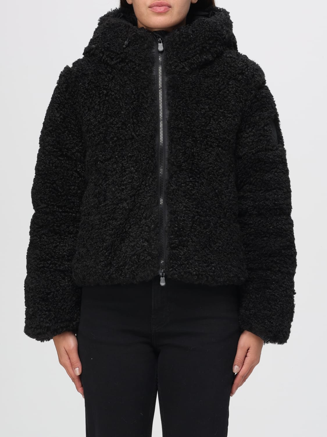 SAVE THE DUCK PELZMANTEL: Jacke damen Save The Duck, Schwarz - Img 1