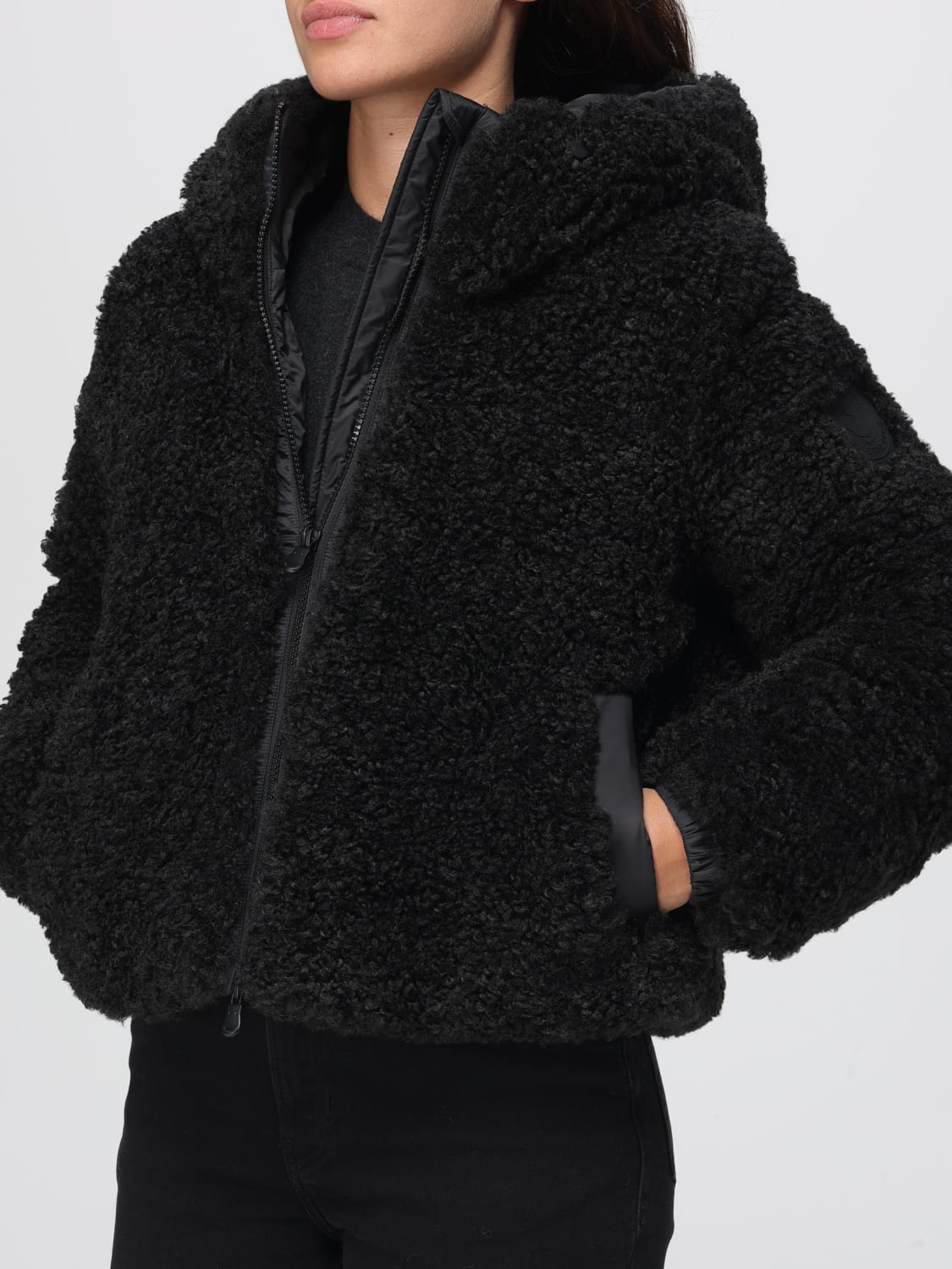 SAVE THE DUCK PELZMANTEL: Jacke damen Save The Duck, Schwarz - Img 4