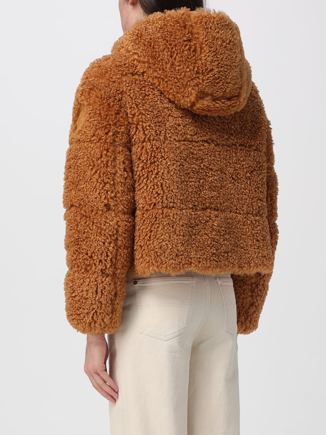 SAVE THE DUCK FUR COAT: Jacket woman Save The Duck, Camel - Img 2