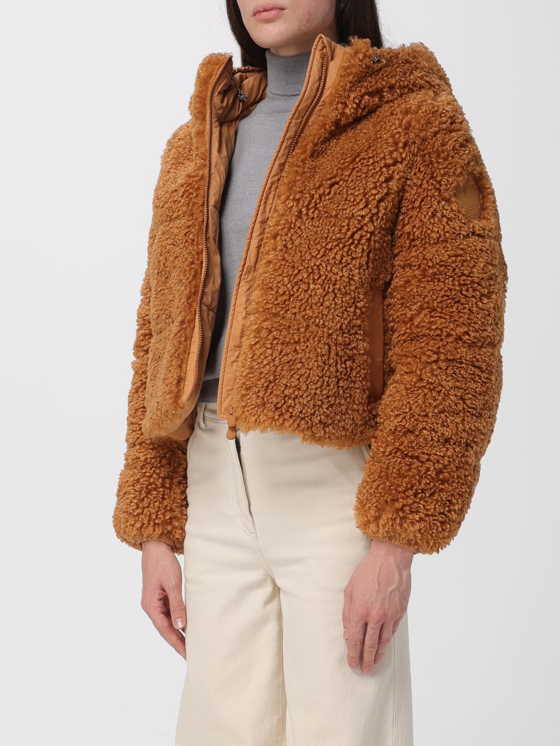 SAVE THE DUCK FUR COAT: Jacket woman Save The Duck, Camel - Img 3