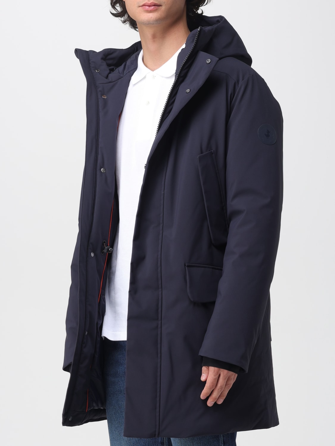 SAVE THE DUCK 大衣: 外套 男士 Save The Duck, 蓝色 - Img 3