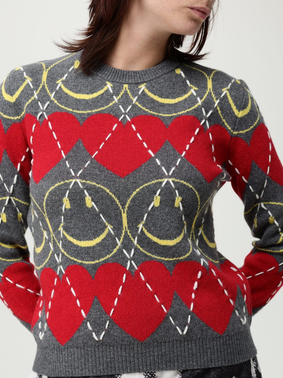 MOSCHINO COUTURE PULLOVER: Pullover damen Moschino Couture, Rot - Img 5