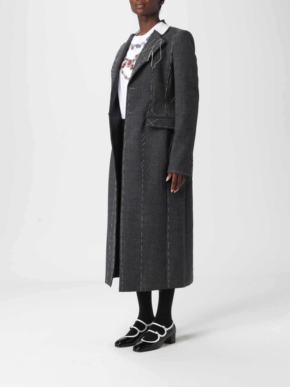 MOSCHINO COUTURE COAT: Coat woman Moschino Couture, Grey - Img 4