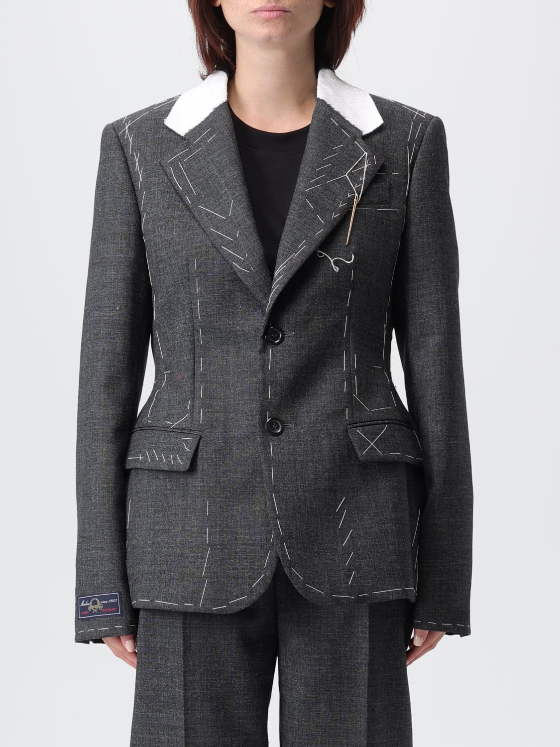 MOSCHINO COUTURE JACKE: Blazer damen Moschino Couture, Grau - Img 1