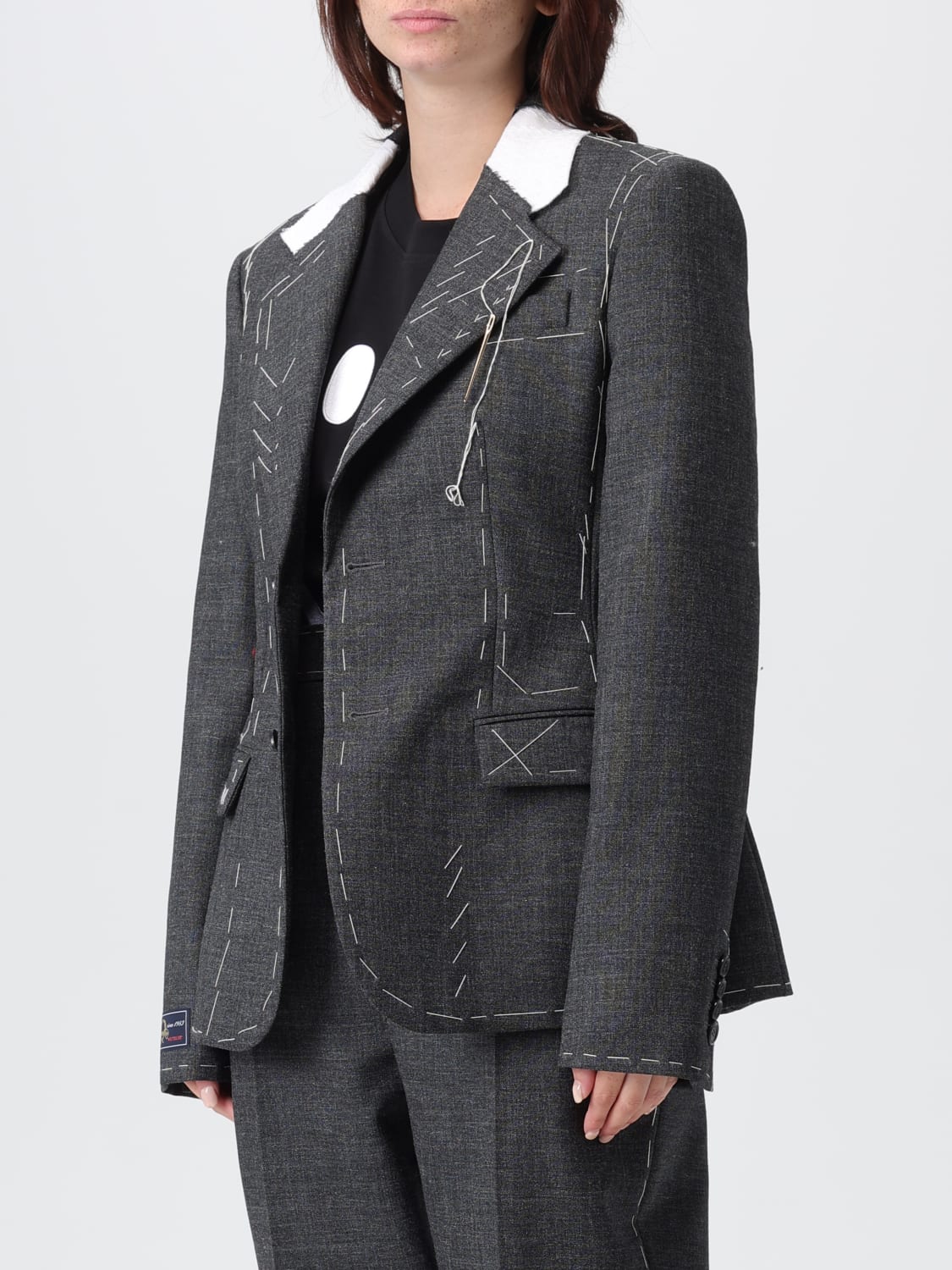 MOSCHINO COUTURE JACKE: Blazer damen Moschino Couture, Grau - Img 4