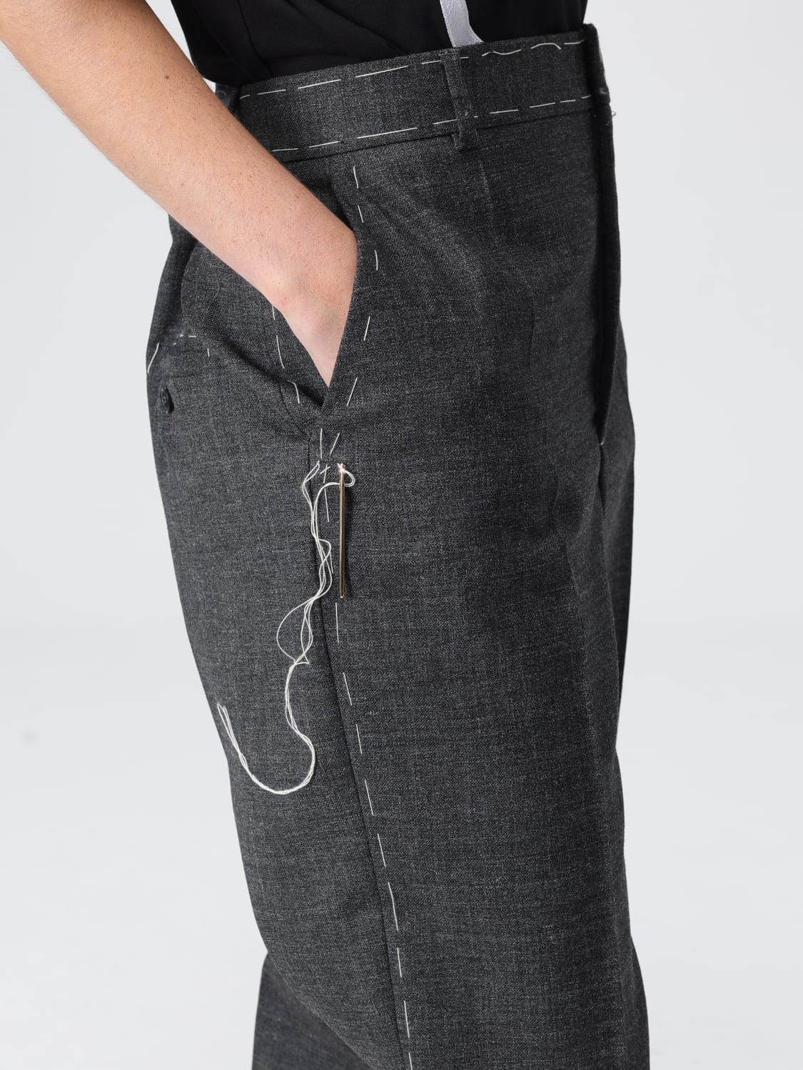 MOSCHINO COUTURE PANTS: Pants woman Moschino Couture, Grey - Img 5
