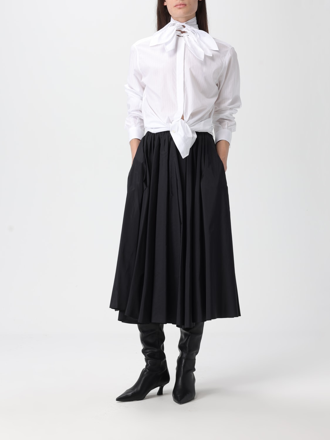 MOSCHINO COUTURE HEMDBLUSE: Hemdbluse damen Moschino Couture, Weiß - Img 2