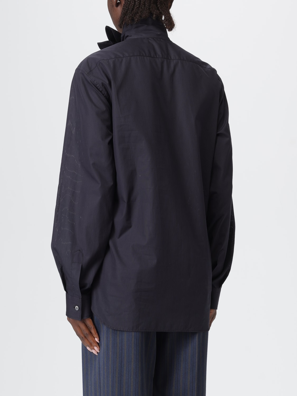 MOSCHINO COUTURE CAMICIA: Camicia Moschino Couture in cotone con fiocchi , Nero - Img 3