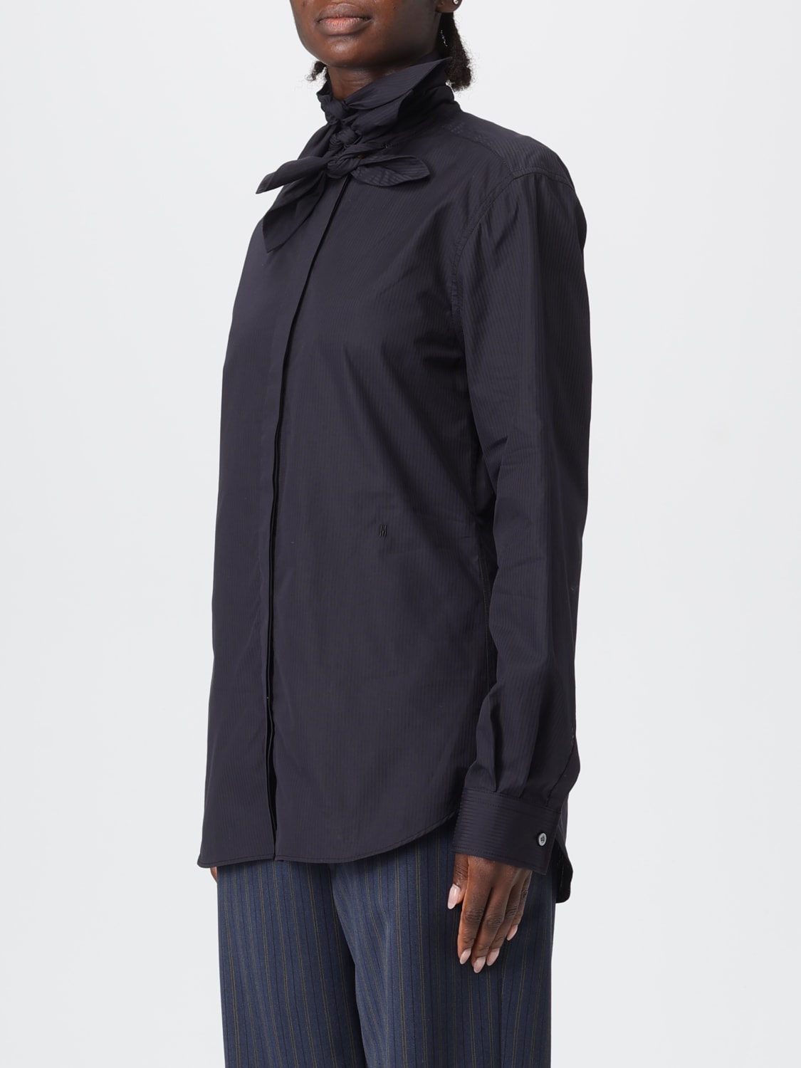 MOSCHINO COUTURE CAMICIA: Camicia Moschino Couture in cotone con fiocchi , Nero - Img 4