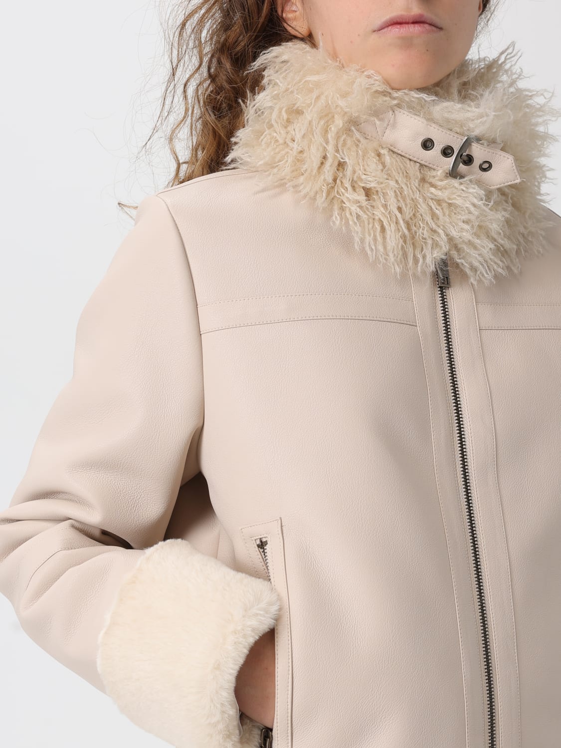 TWINSET JACKET: Jacket woman Twinset, Yellow Cream - Img 4