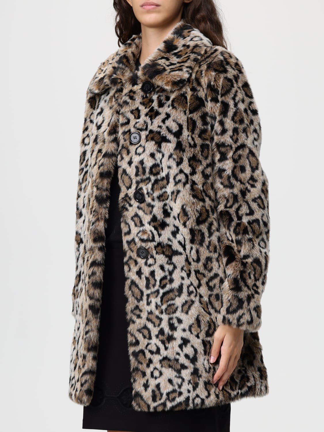 TWINSET FUR COAT: Coat woman Twinset, Multicolor - Img 3