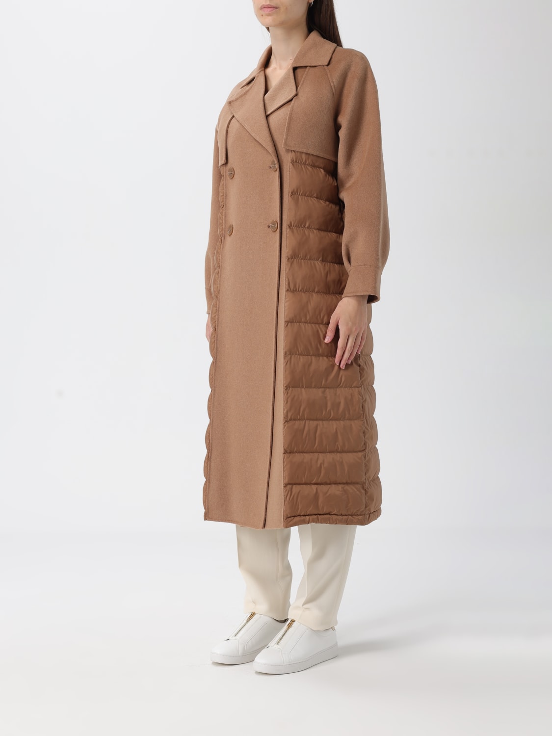 TWINSET COAT: Coat woman Twinset, Sand - Img 3