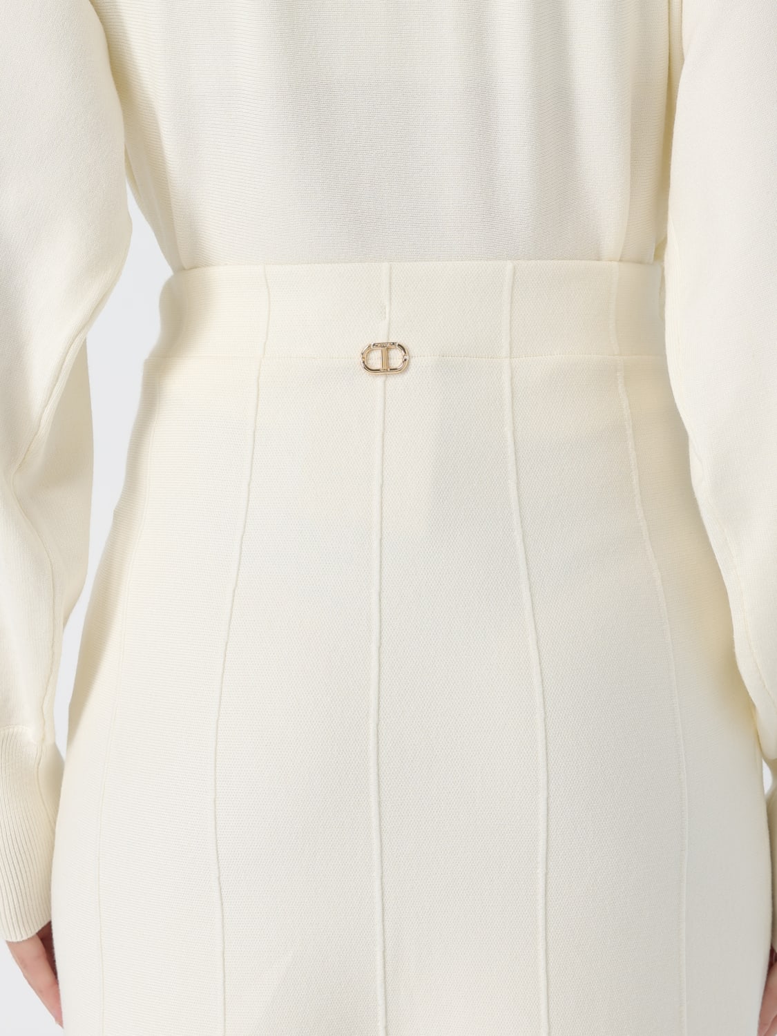 TWINSET SKIRT: Skirt woman Twinset, Ice - Img 3