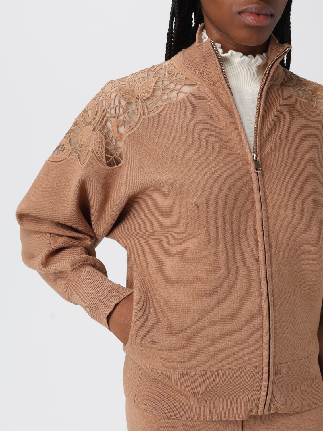 TWINSET PULLOVER: Pullover damen Twinset, Beige - Img 4