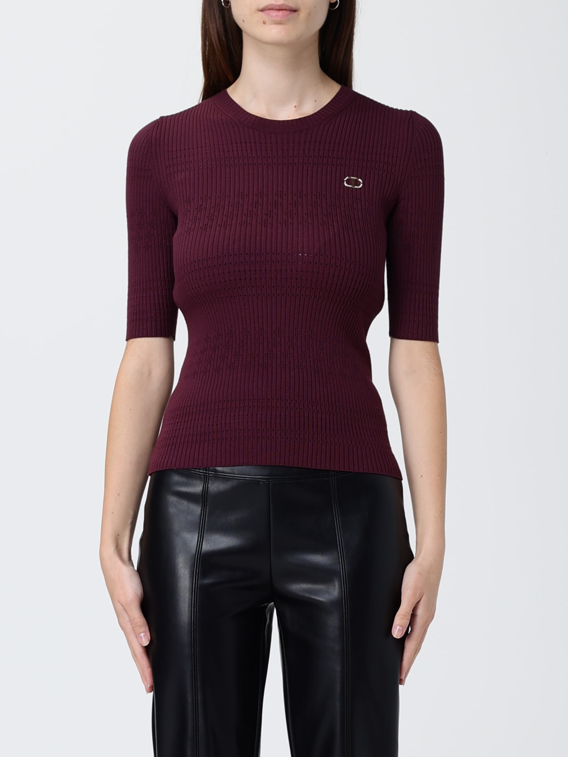 TWINSET TOP: Sweater woman Twinset, Violet - Img 1
