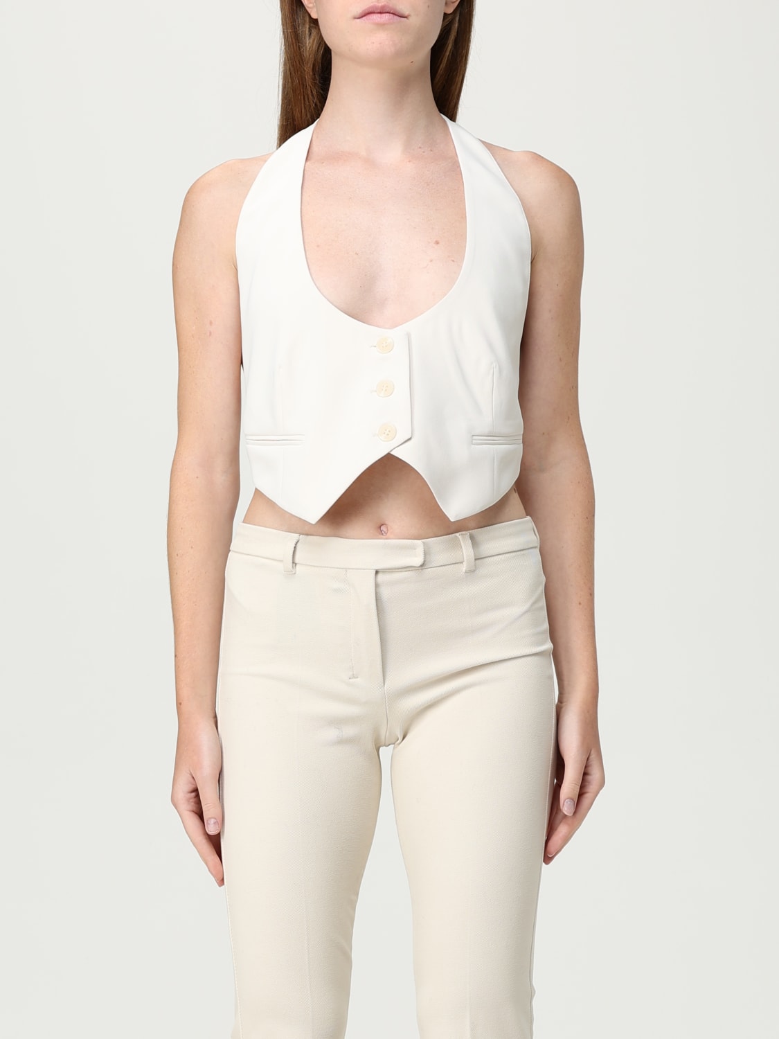 TWINSET CHALECO: Americana mujer Twinset, Perla - Img 1