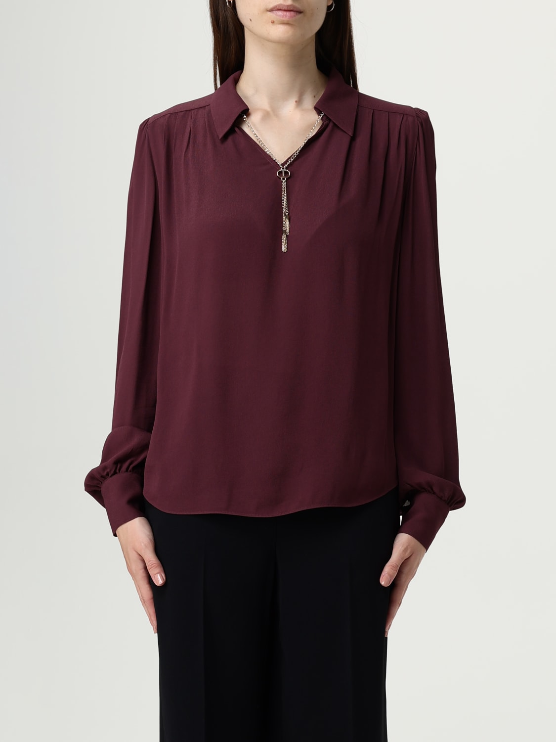 TWINSET TOP: Camisa mujer Twinset, Granate - Img 1