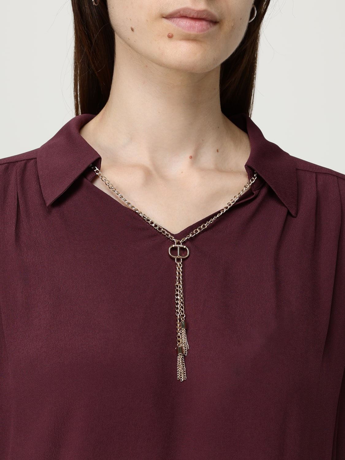 TWINSET TOP: Camisa mujer Twinset, Granate - Img 3