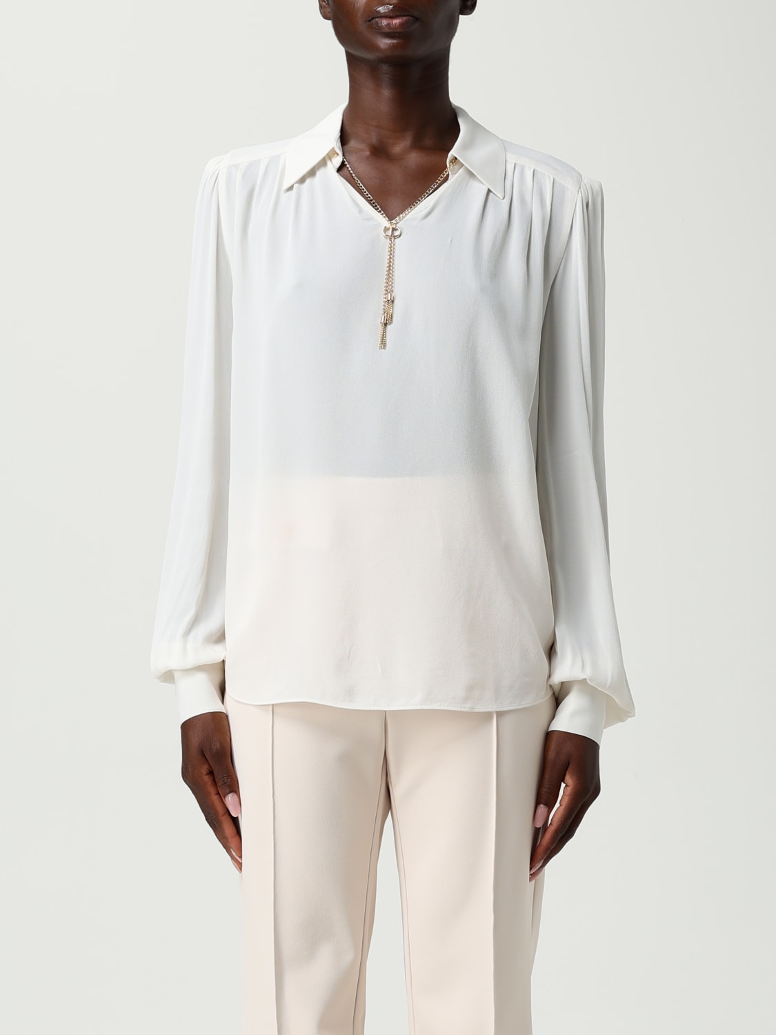 TWINSET TOP: Camisa mujer Twinset, Natural - Img 1