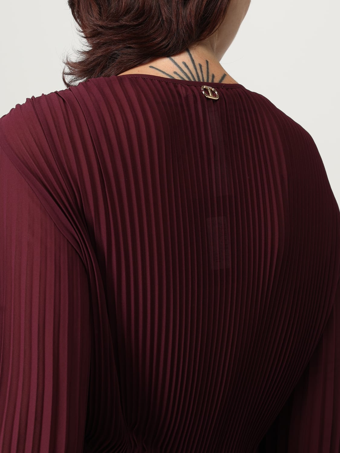 TWINSET DRESS: Dress woman Twinset, Burgundy - Img 3