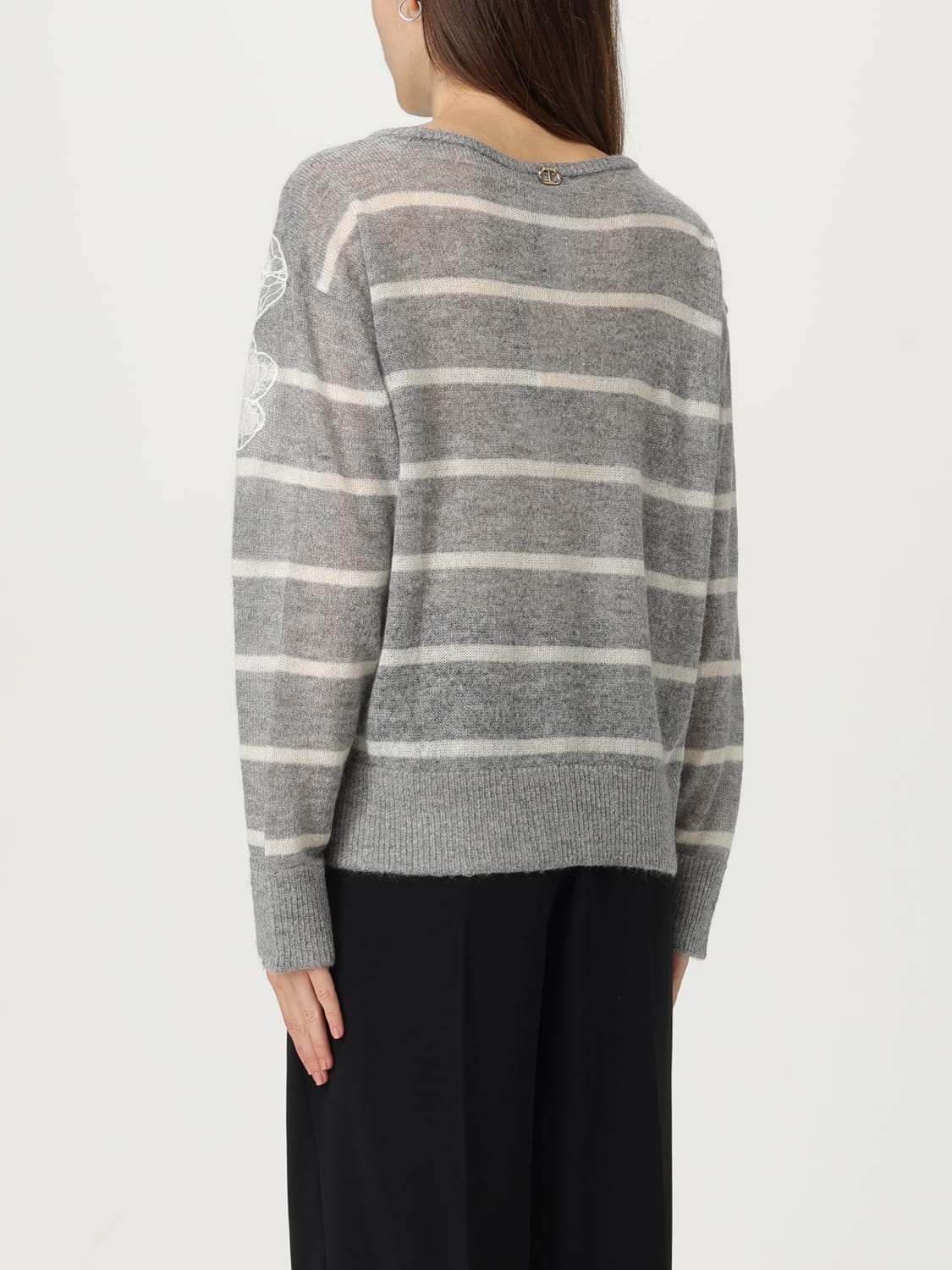 TWINSET SWEATER: Sweater woman Twinset, Grey - Img 2