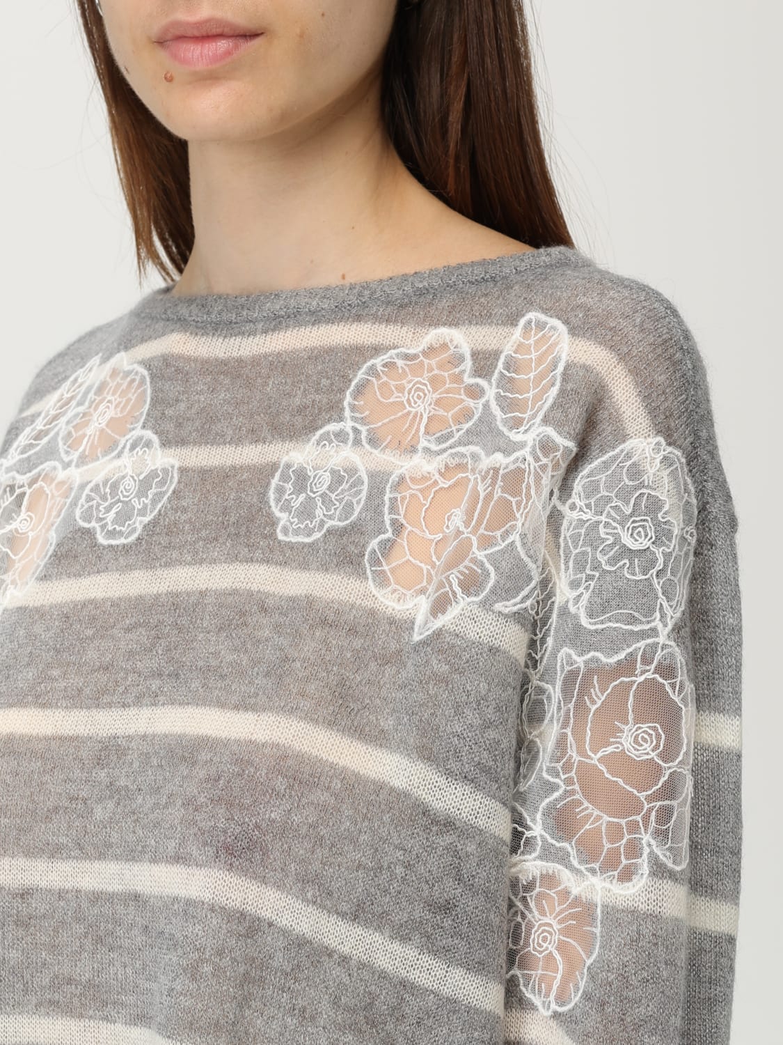 TWINSET SWEATER: Sweater woman Twinset, Grey - Img 3