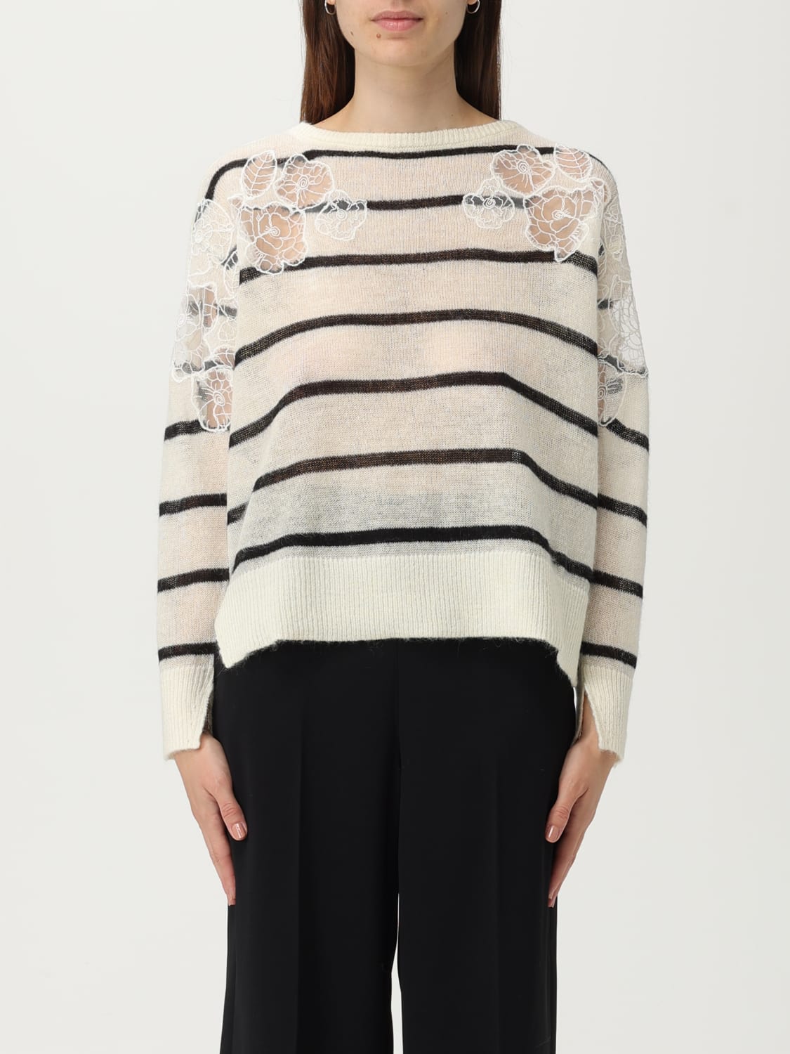 TWINSET SWEATER: Sweater woman Twinset, Ice - Img 1