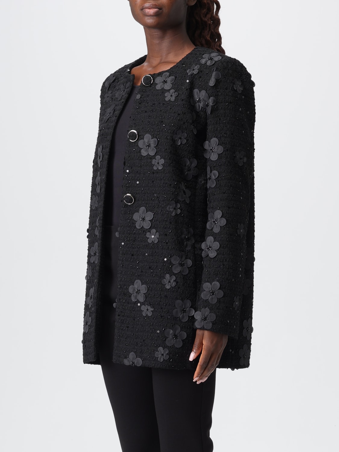 TWINSET COAT: Coat woman Twinset, Black - Img 3