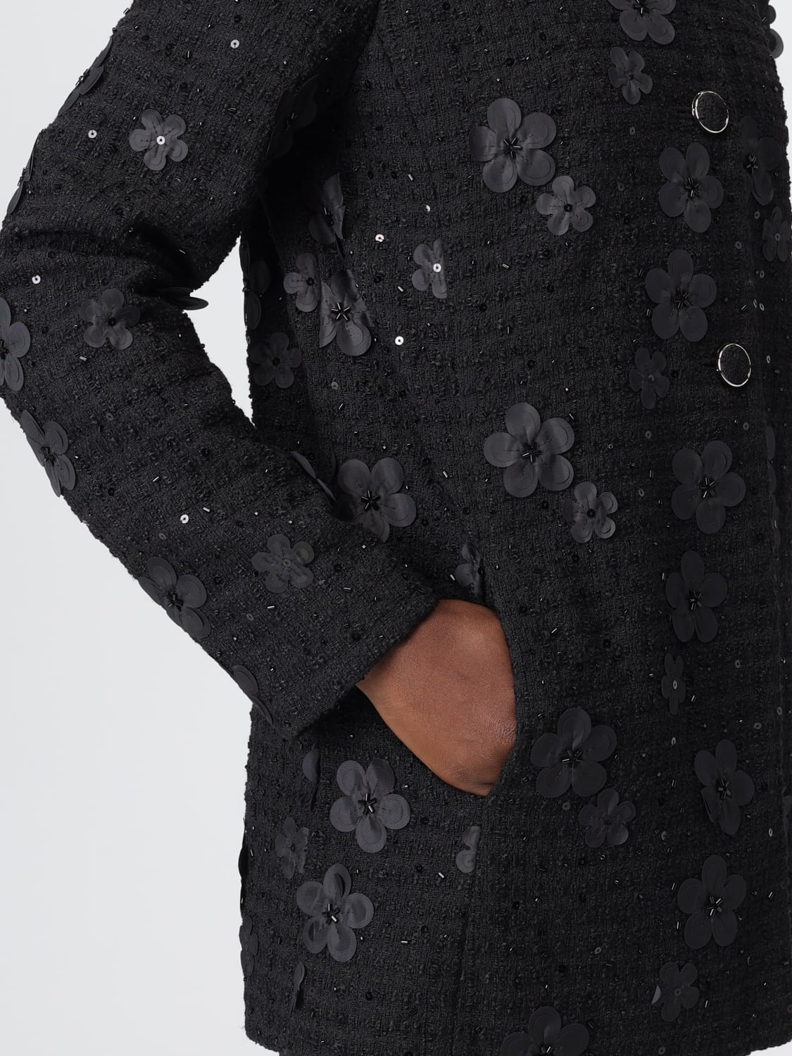 TWINSET COAT: Coat woman Twinset, Black - Img 4