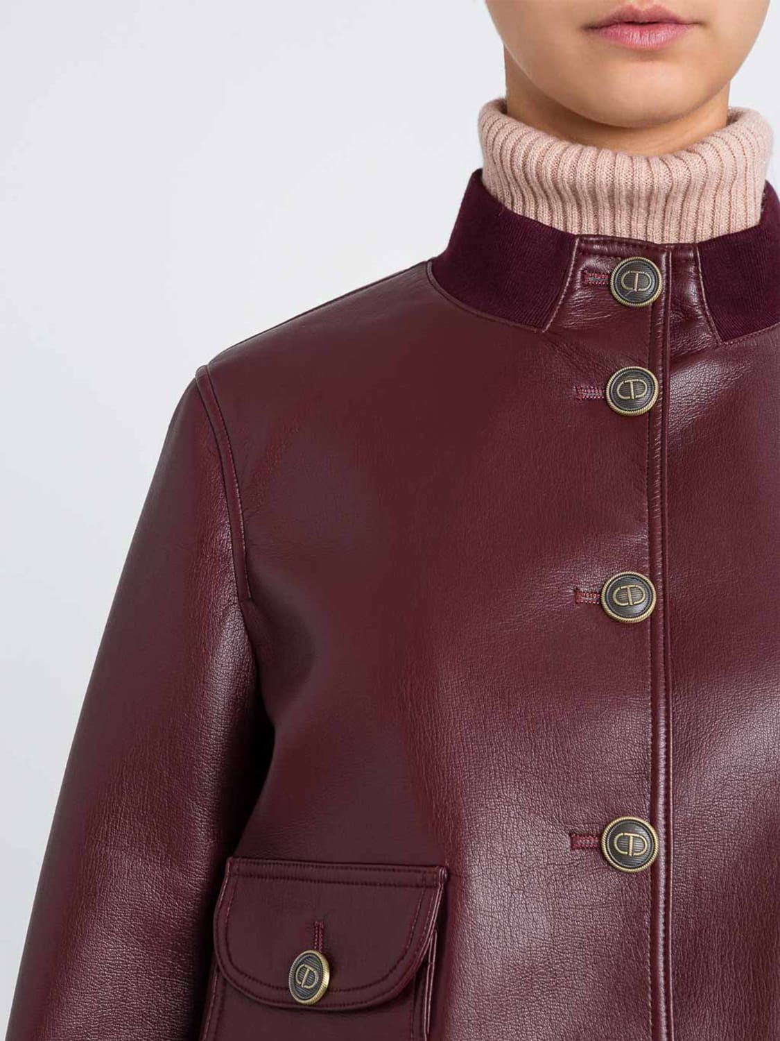 TWINSET JACKE: Jacke damen Twinset, Burgunderrot - Img 4