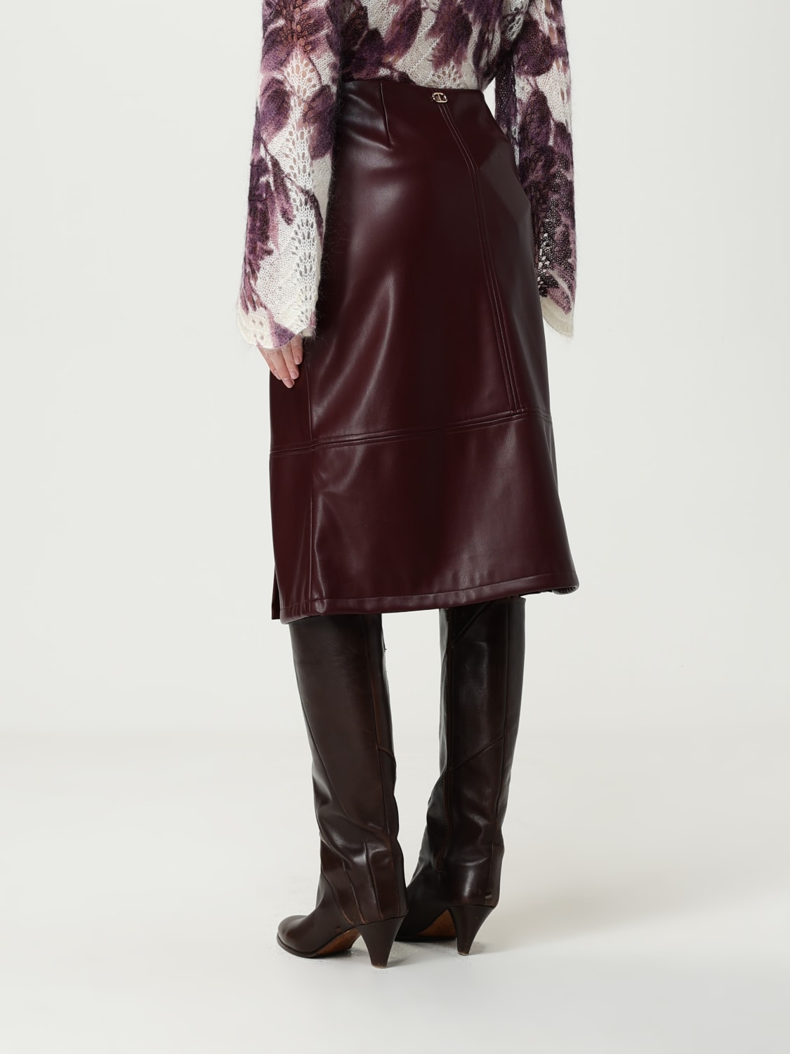 TWINSET ROCK: Rock damen Twinset, Burgunderrot - Img 2