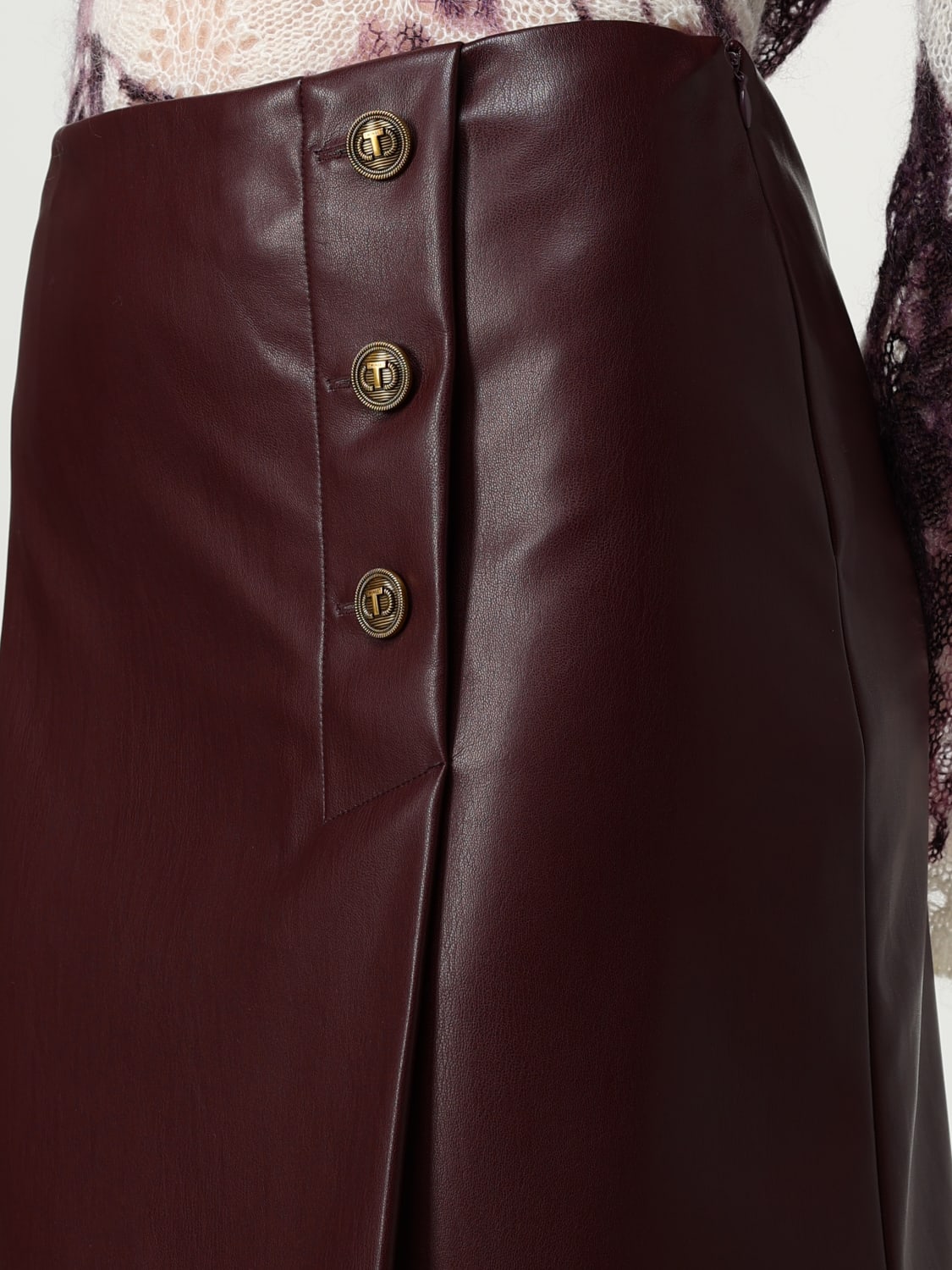 TWINSET ROCK: Rock damen Twinset, Burgunderrot - Img 3