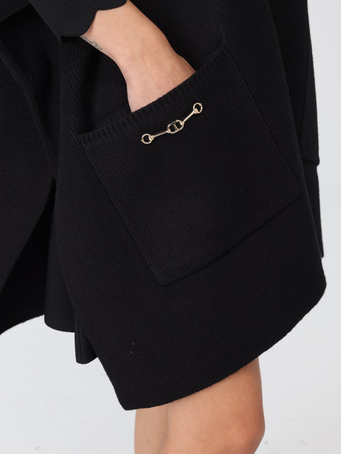 TWINSET COAT: Scarf woman Twinset, Black - Img 4