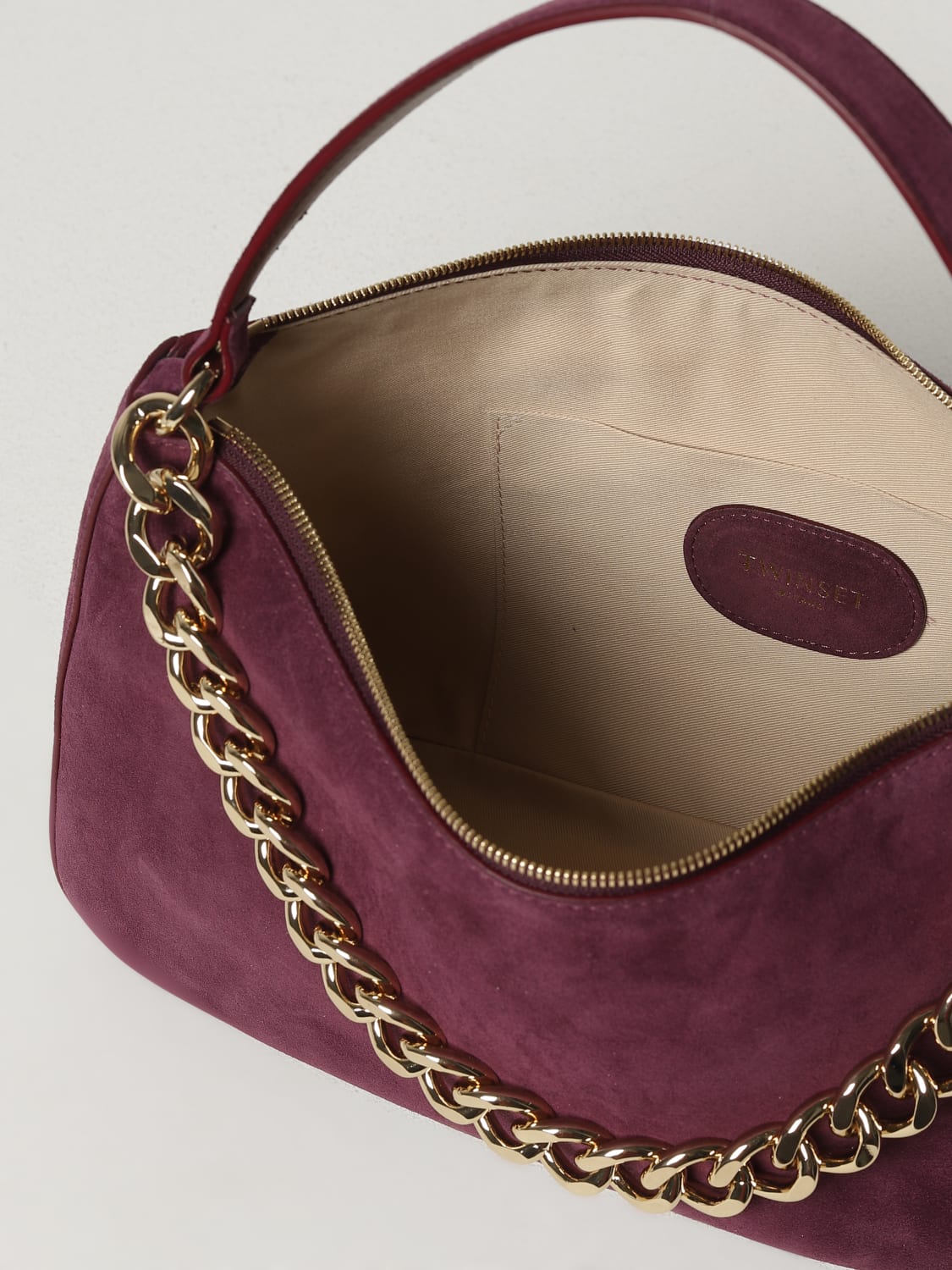 TWINSET HANDTASCHE: Schultertasche damen Twinset, Burgunderrot - Img 3