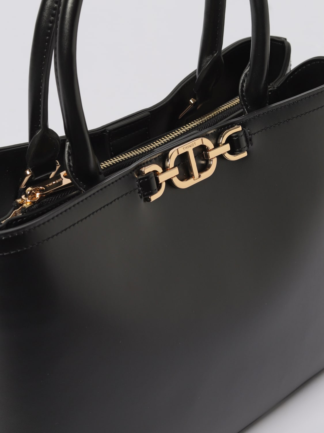 TWINSET BORSA TOTE: Borsa Twinset in pelle sintetica , Nero - Img 3