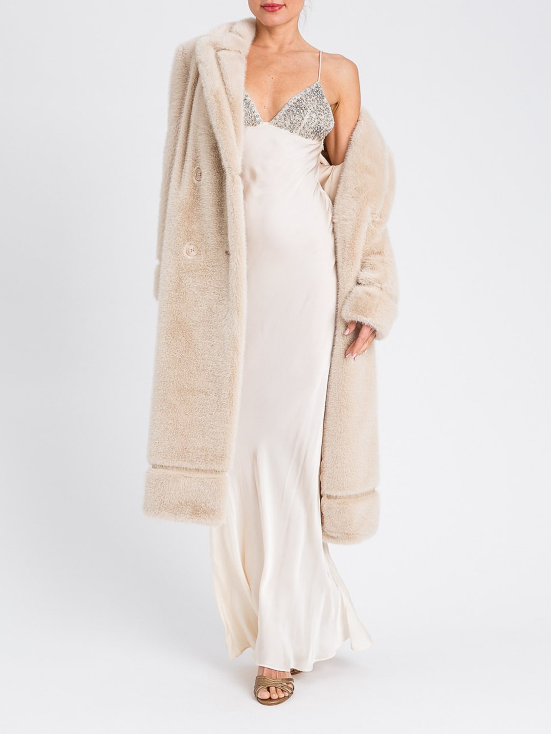 TWINSET ABRIGO DE PIEL: Abrigo mujer Twinset, Natural - Img 2