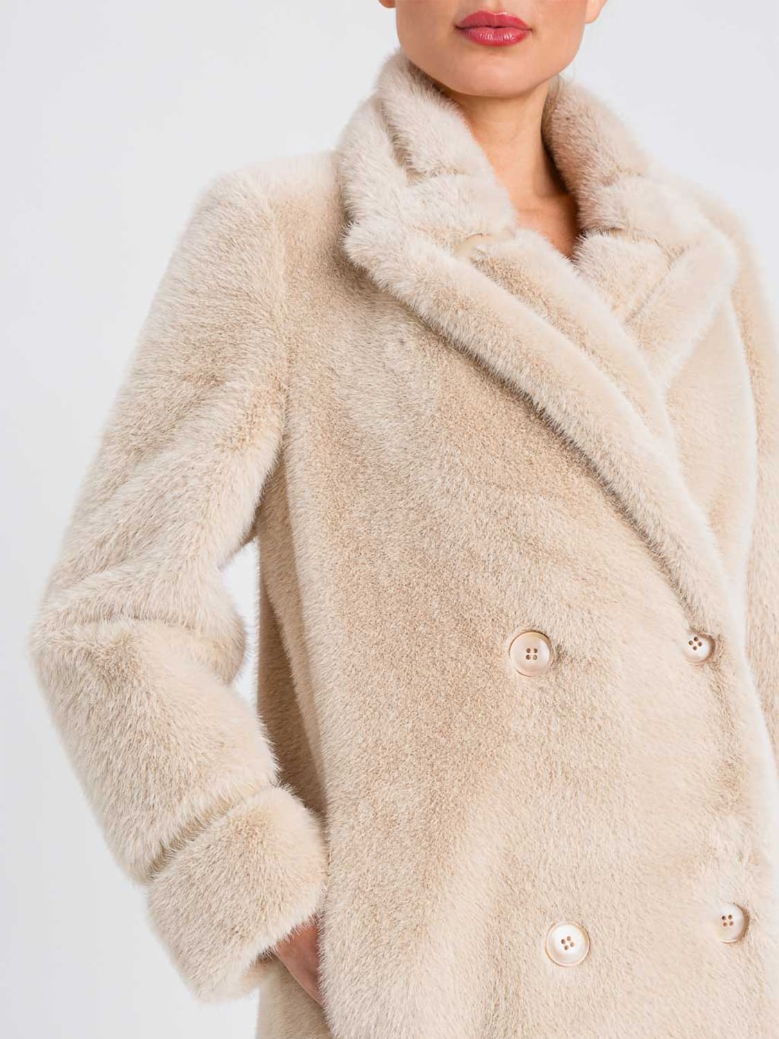 TWINSET ABRIGO DE PIEL: Abrigo mujer Twinset, Natural - Img 4