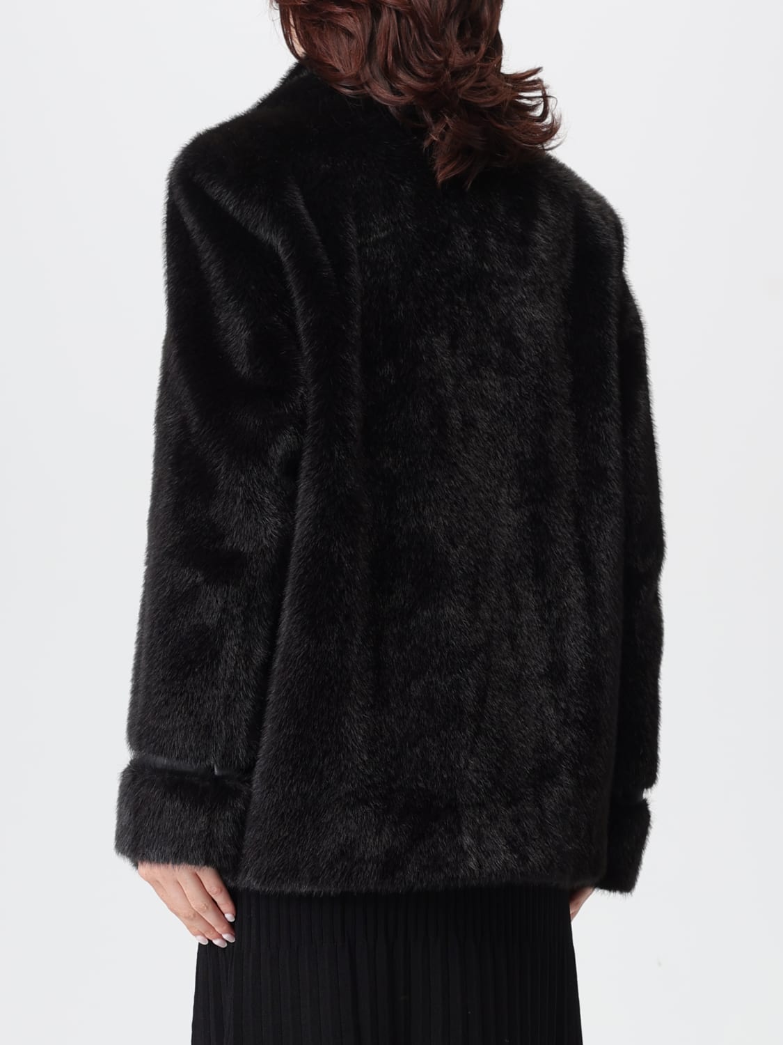 TWINSET FUR COAT: Jacket woman Twinset, Black - Img 2