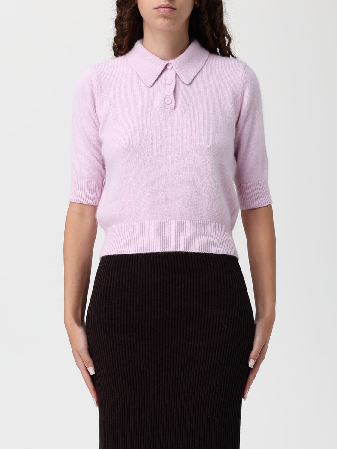 TWINSET POLO SHIRT: Sweater woman Twinset, Lilac - Img 1