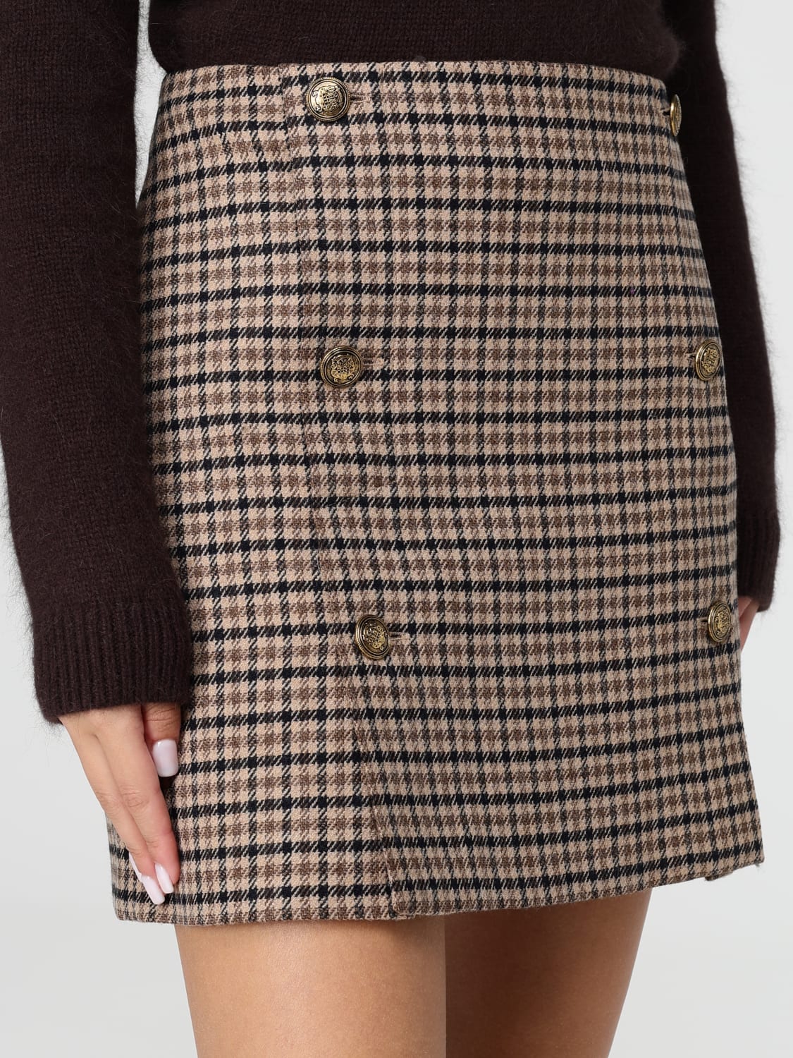 TWINSET GONNA: Gonna mini Twinset in misto lana Principe di Galles , Fantasia - Img 4